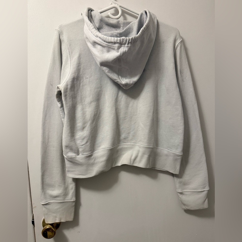 Vintage “GAP” White Hooded Zip Up Sweatshirt- Size: S - Picture 9 of 10